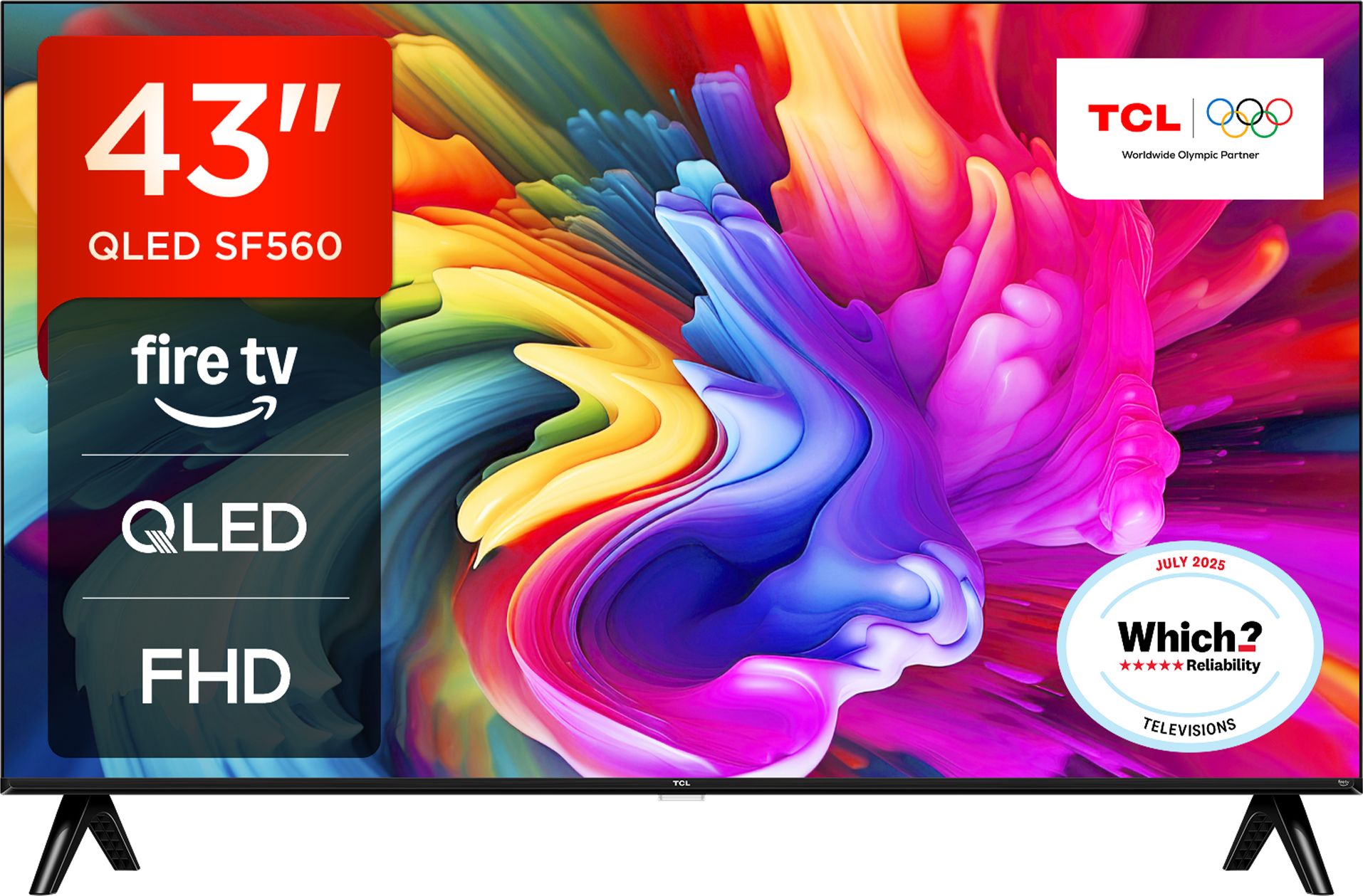 TCL 43SF560-UK 43-inch QLED TV Full HD Smart Fire TV Silver
