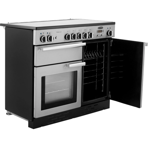 Rangemaster Professional Plus 100cm Electric Range Cooker with Induction Hob - Stainless Steel