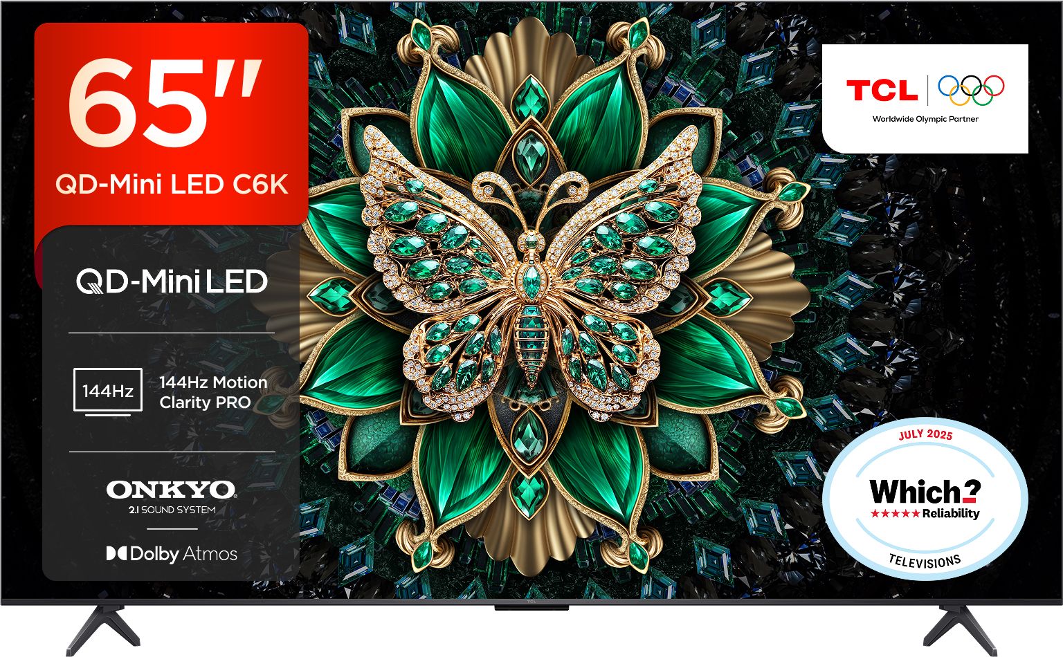 TCL - C6K - 65 inch - 4K Ultra HD QLED Smart Google TV - Black
