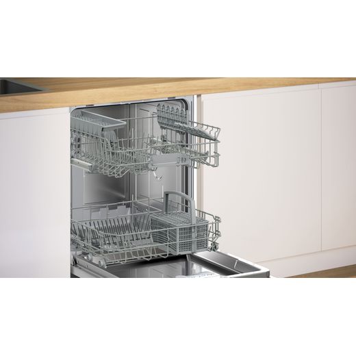 Bosch Series 4 Integrated Standard Dishwasher - Silver - Dishwasher in kitchen shot