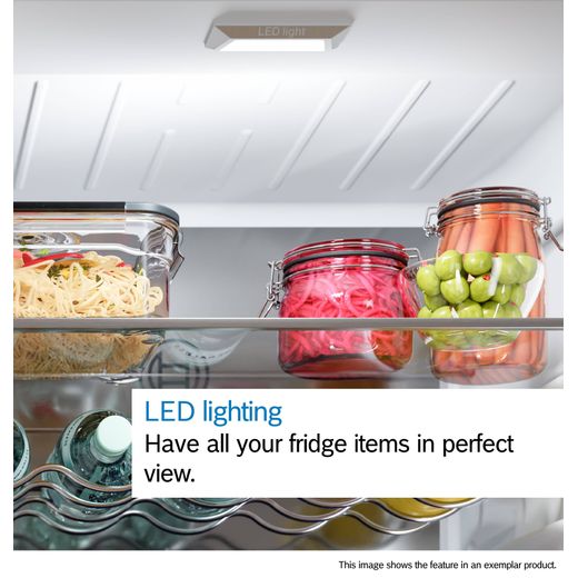 Bosch Series 2 50/50 Fridge Freezer - Stainless Steel look - Annotation - LED lighting