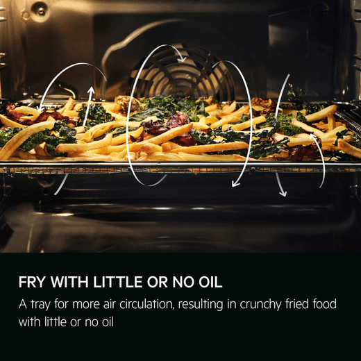 AEG SenseCook Built In Electric Single Oven - Black - Annotation - Fry