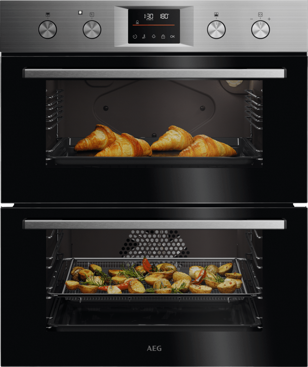 AEG OU5CU40M Built In Electric Double Oven - Stainless Steel