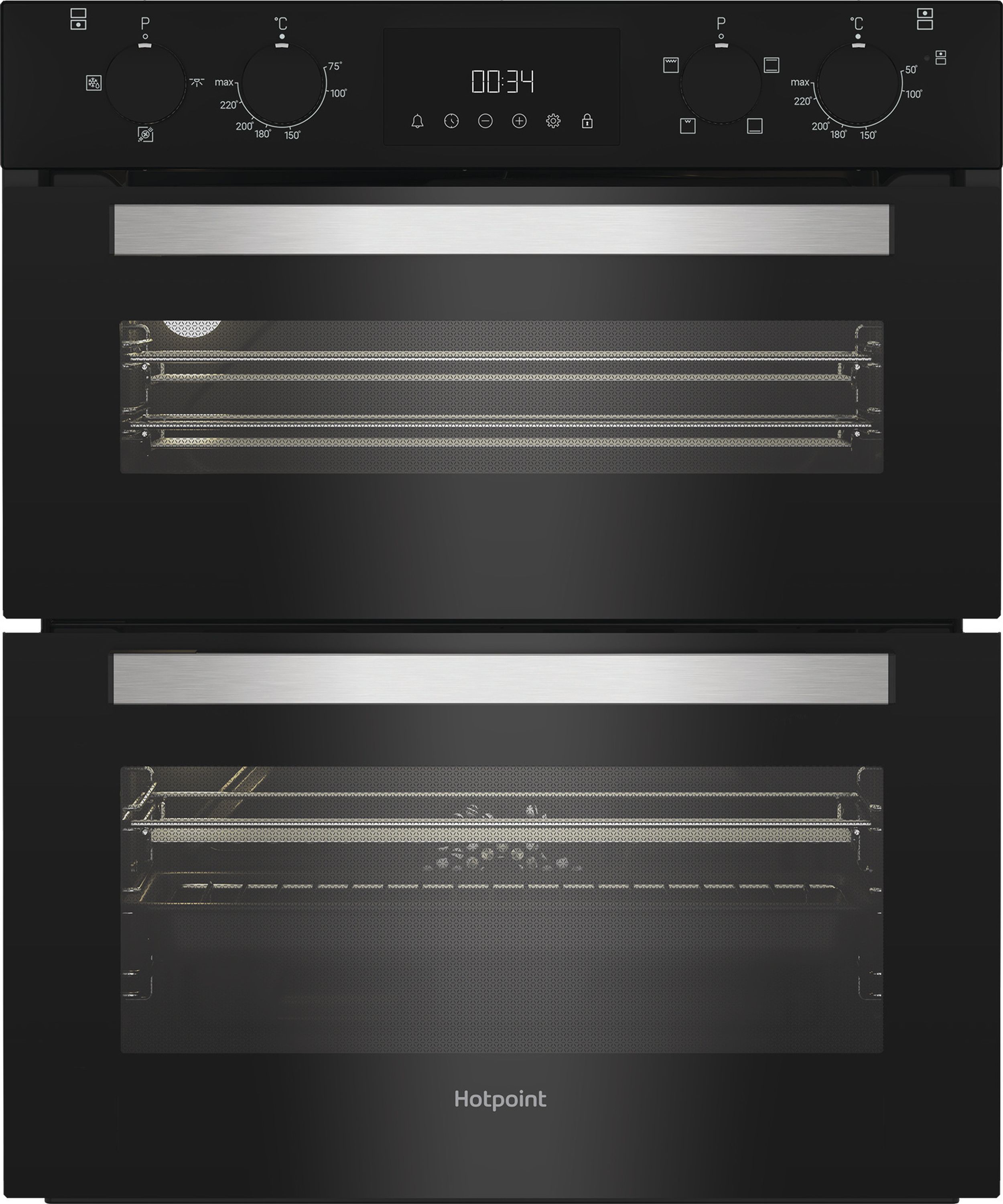 Hotpoint DUH 10D B Built Under Electric Double Oven - Black - Fan Assisted