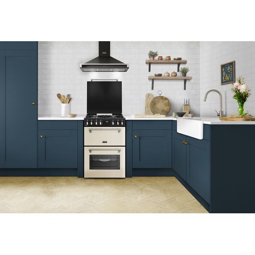 Stoves Richmond Deluxe Freestanding Dual Fuel Cooker - Matte Cream - Cooker in kitchen