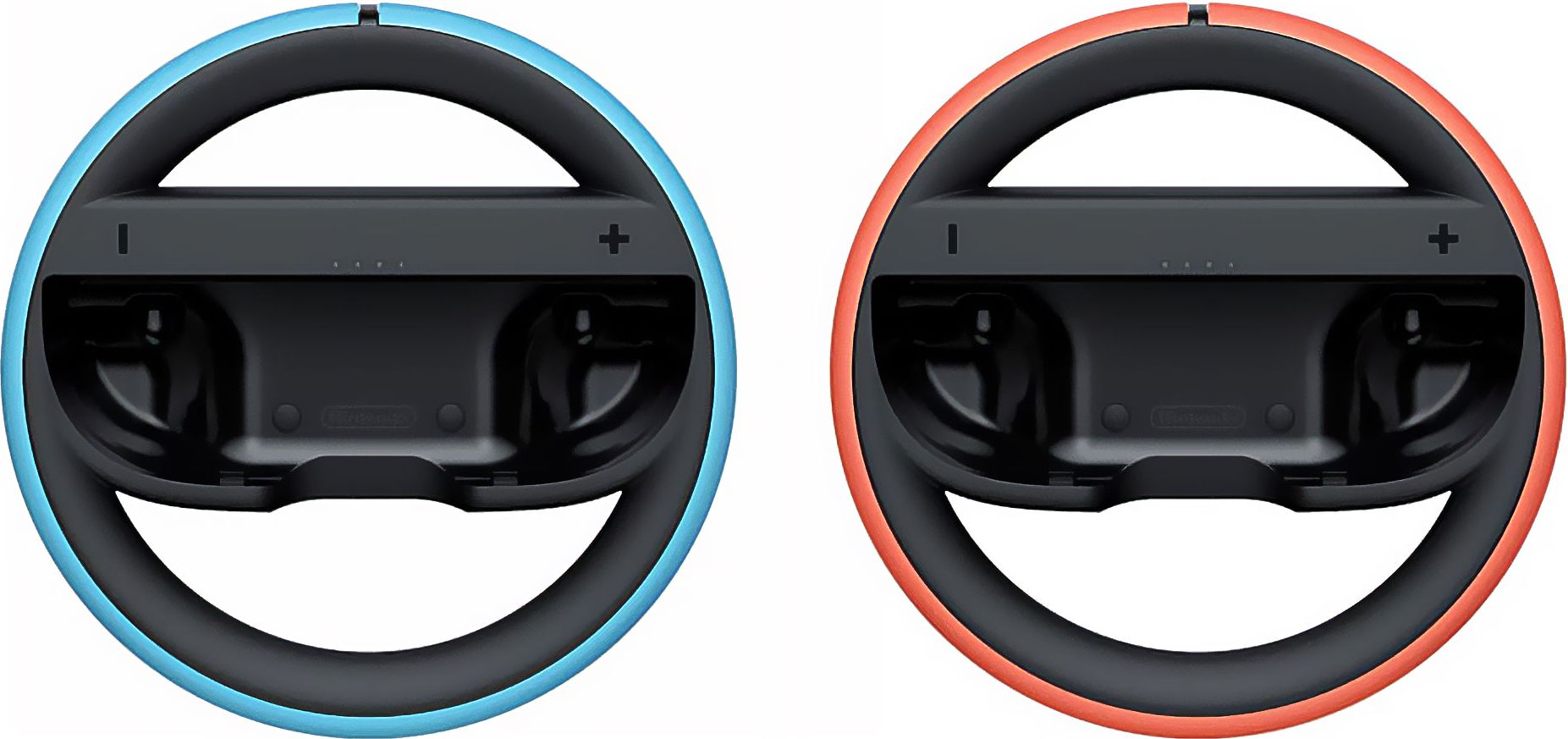 Image of Nintendo Joy-Con 2 Wheel (set of 2) Steering Wheel - Red / Black, Red