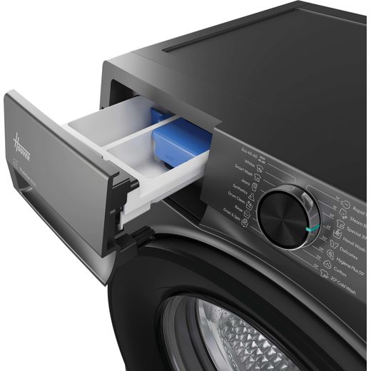Hoover HBR 412BL10-80 HBR 412BL10G-80 12kg Washing Machine with 1400 rpm - Graphite - detergent tray shot