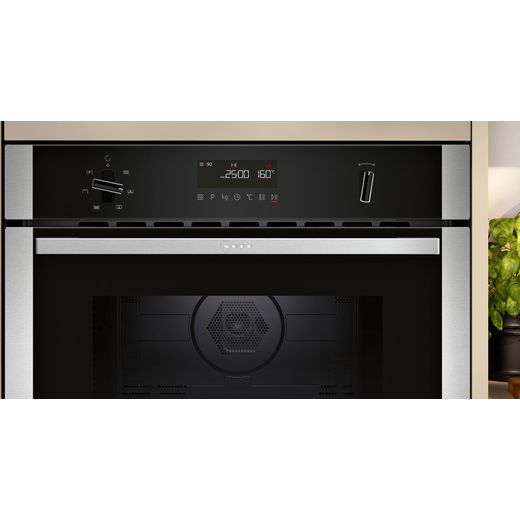 NEFF Compact Built In Electric Single Oven - Stainless Steel - Control panel shot