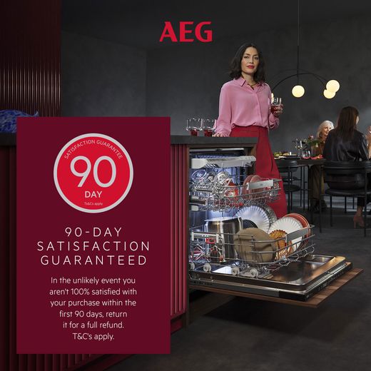AEG 8000 Series Fully Integrated Standard Dishwasher - White with Sliding Door Hinge Kit - Annotation - 90day_satification
