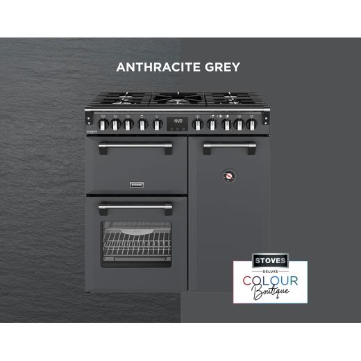 Stoves Richmond DX 90DF 90cm Dual Fuel Range Cooker with Gas Hob - Anthracite   - Annotation - Colour Type