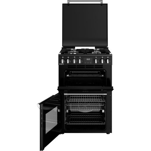 Stoves Richmond Deluxe Freestanding Dual Fuel Cooker - Black - Doors open