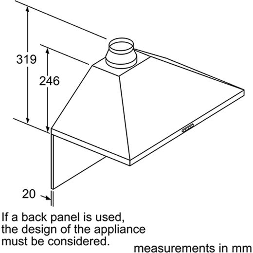 Bosch Serie 2 DWP74BC50B 75 cm Chimney Cooker Hood - Stainless Steel