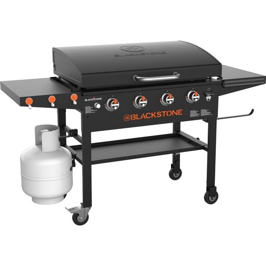 Blackstone 36in Griddle with Hood Gas Barbecue - Black - Right perpsective shot