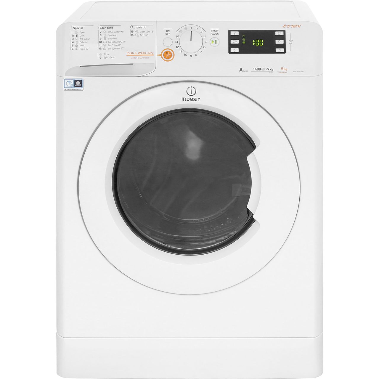 Indesit Innex XWDE751480XW 7Kg / 5Kg Washer Dryer with 1400 rpm Review