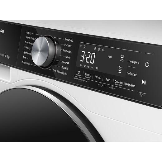 Hisense WF5S1045BW 10kg Washing Machine with 1400 RPM rpm - White - Close up shot