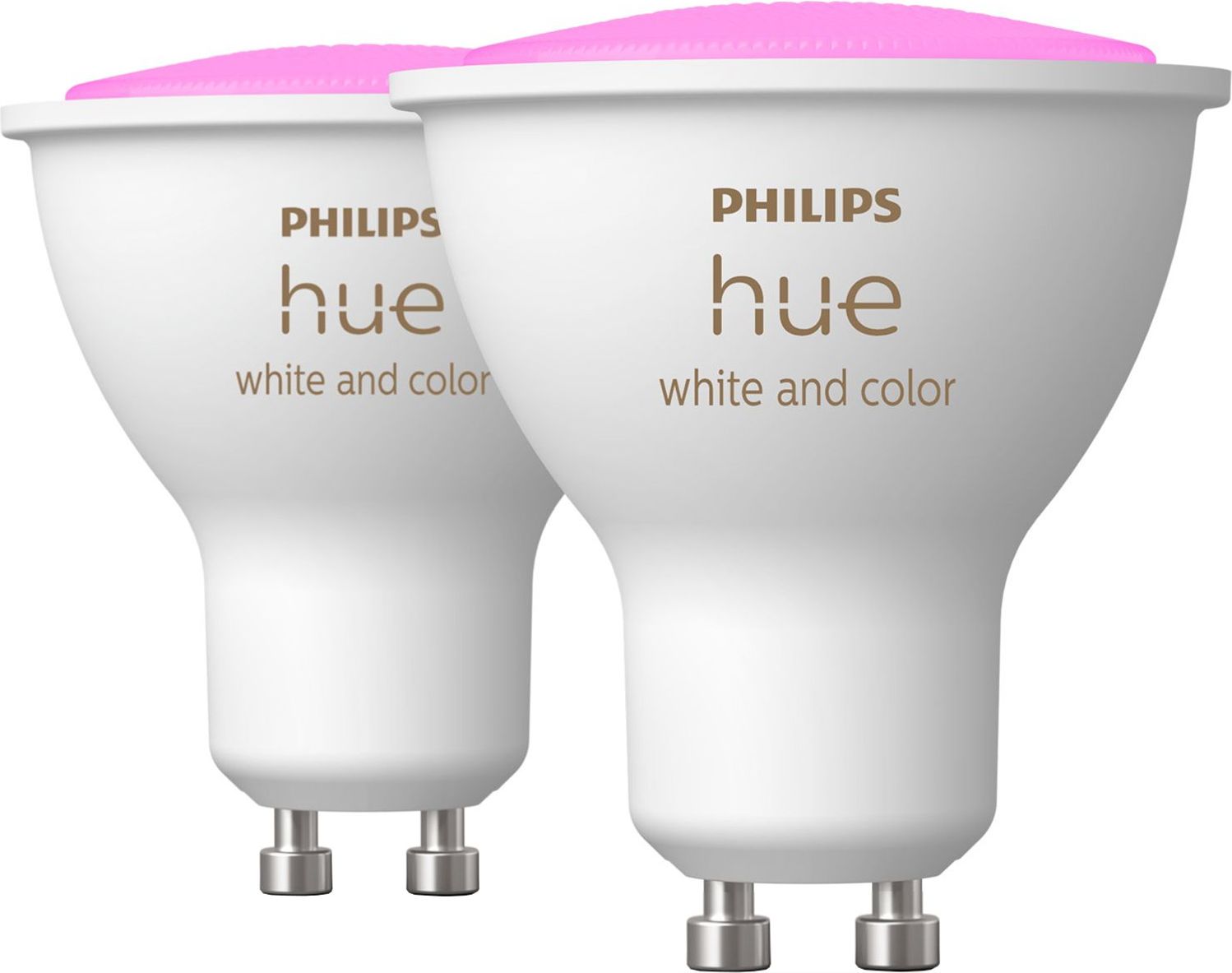 Philips Hue White and Colour Ambience GU10 Smart Bulb - 2 Pack - White, White