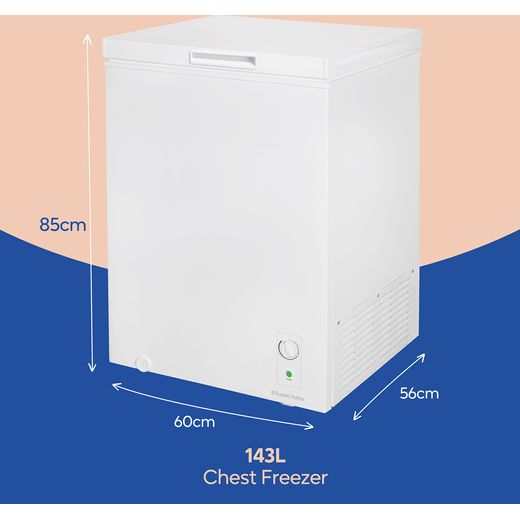 Russell Hobbs Chest Freezer - White - Dimensions