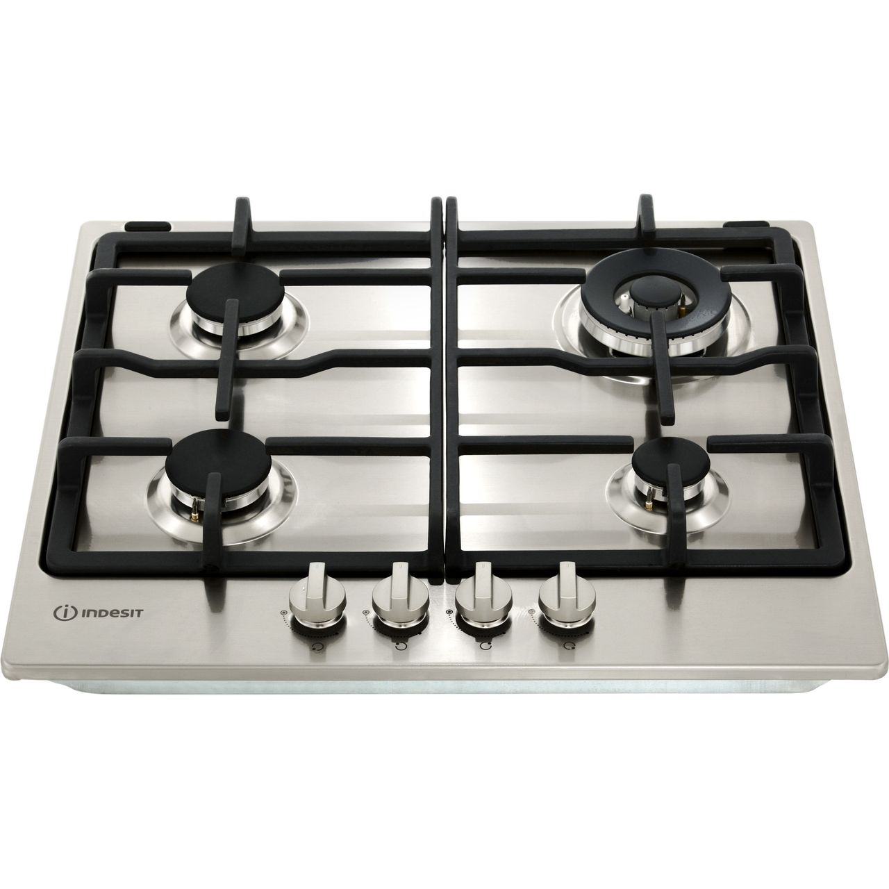 THP641W/IX/I_SS | Indesit gas hob | Wok burner | ao.com