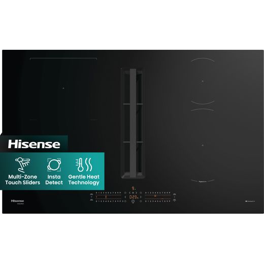 Hisense Hi6 HEH8432BSCWF Venting Induction Hob - Black - Front shot 