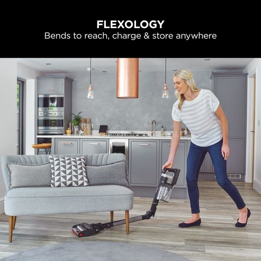 Shark Stratos with Anti-Hair Wrap Plus & Clean Sense IQ IZ420UKT Cordless Vacuum Cleaner with up to 120 Minutes Run Time - Charcoal Grey / Silver - Flexology