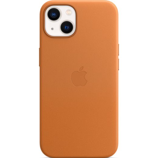 Apple Leather Case with Magsafe for iPhone 13 - Golden Brown