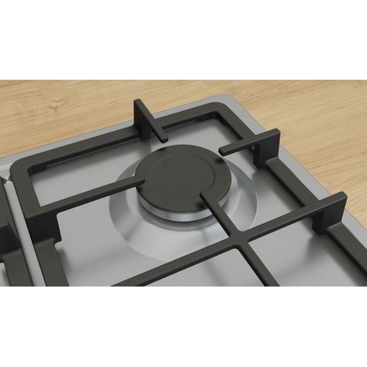 NEFF PGP6B5K90 Gas Hob Stainless Steel - Close up shot