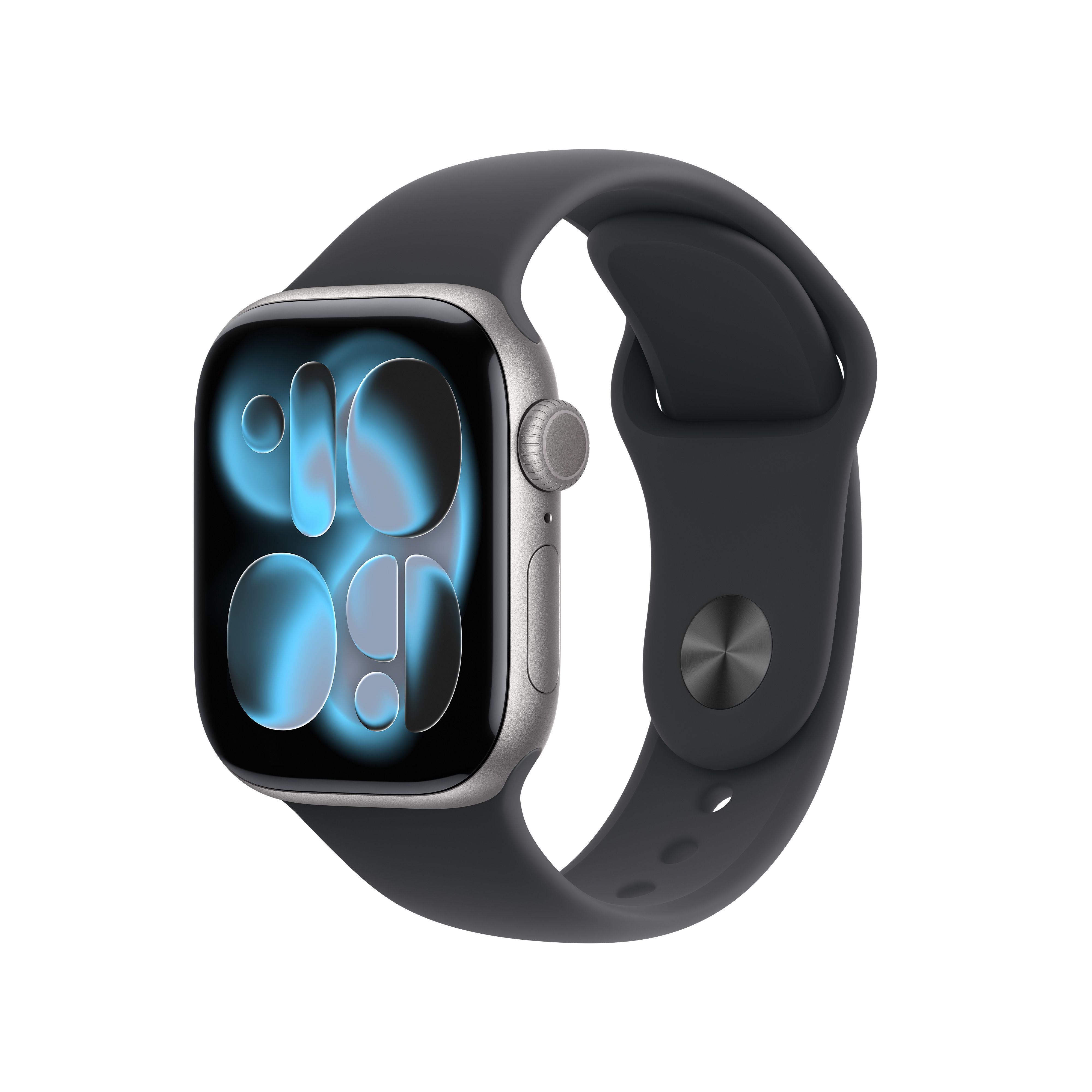 Apple Watch Series 11, 42mm, Space Grey Aluminium Case, GPS [2025] - Black Sport Band - S/M, Black