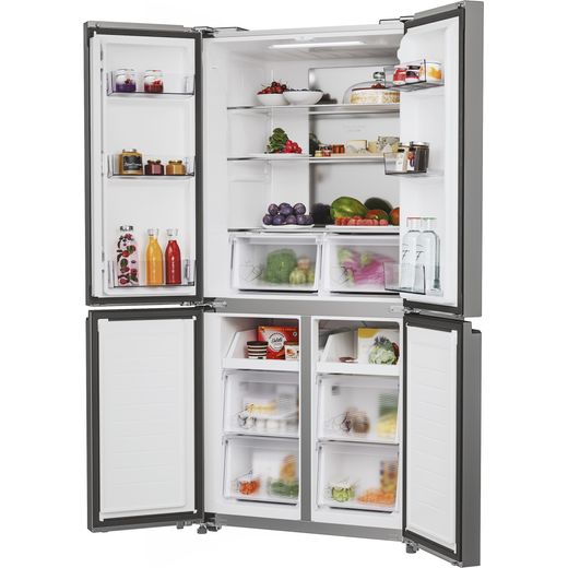Hoover American Fridge Freezer - Inox  - Left perspective door open shot