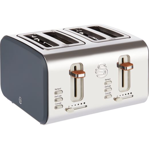 Swan Nordic ST14620GRYN 4 Slice Toaster - Grey