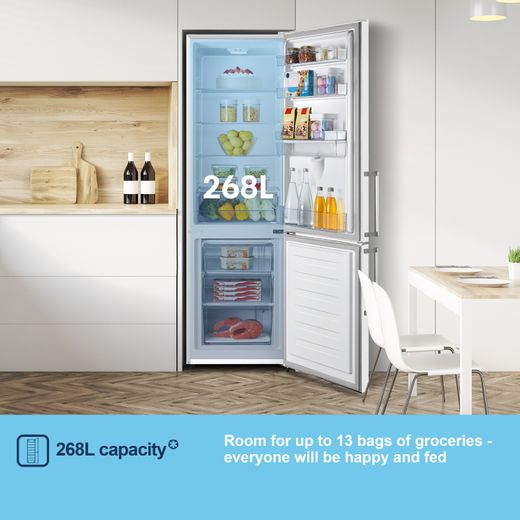 Fridgemaster MC55265DE 180cm 70/30 Fridge Freezer - White - Annotation - Capacity