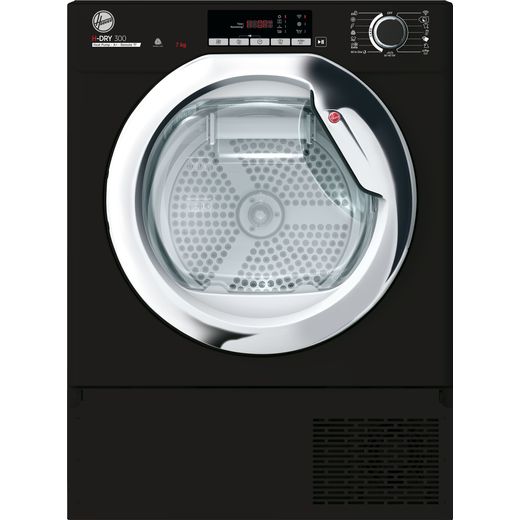 Hoover BATDH7A1TCEB Integrated Wifi Connected 7Kg Heat Pump Tumble Dryer - Black - A+ Rated