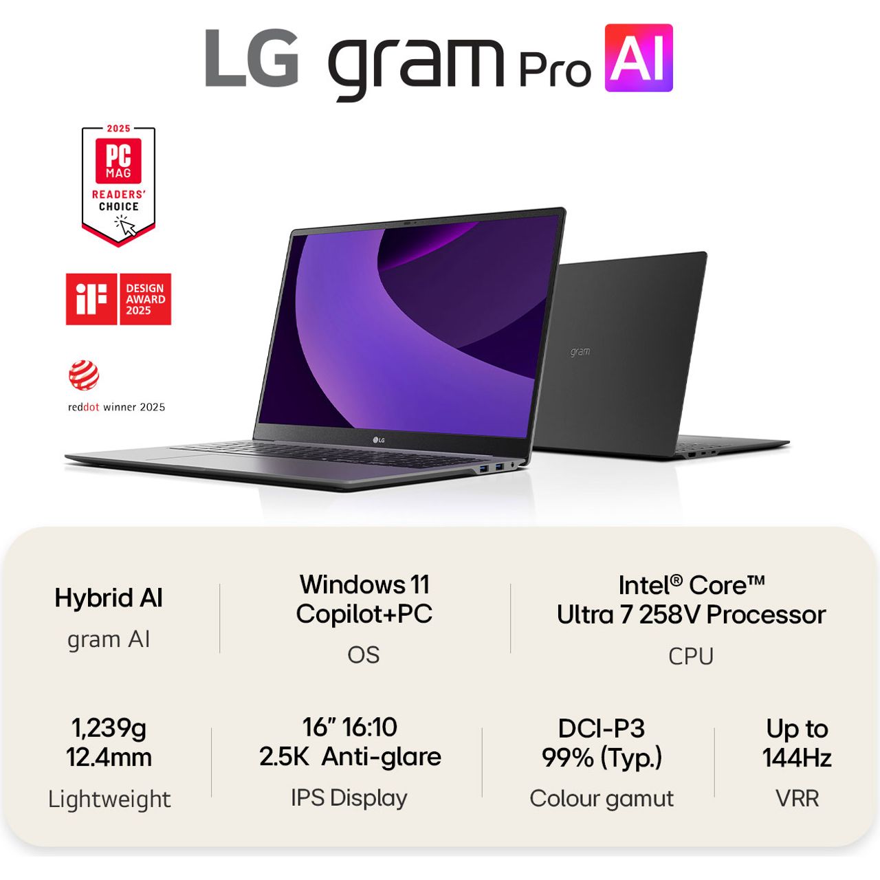LG gram Pro Hybrid AI 16Z90TS-G 16