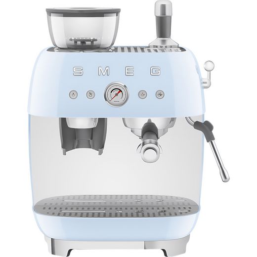 Smeg Espresso Machine | Pastel Blue | EGF03PBUK_PBL | ao.com