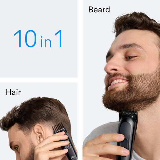 Braun All-in-One Series 3 Hair Clipper - Black - Annotation - 10 in 1 shot