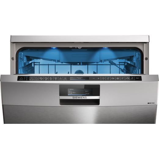 Siemens IQ-700 Standard Dishwasher - Brushed Steel - Control panel shot