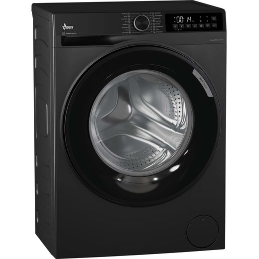 Hoover HBR 412BL10J-80 12kg WiFi Connected Washing Machine with 1400 rpm - Black - Right perspective