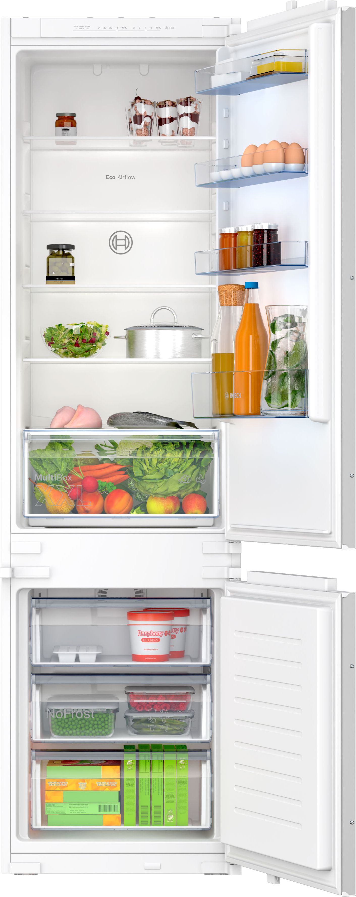 Bosch KIN96NSE0G Built-In Fridge Freezer - 290L Total Capacity - No Frost - White