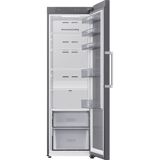 Samsung RI70 SpaceMax™ RR70H39FCTEU 186cm Fridge - GENTLE SILVER - Door open
