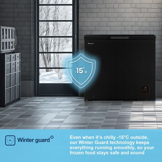 Fridgemaster Chest Freezer - Black - Annotation - Winter guard shot