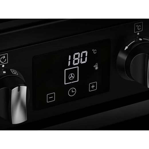 Stoves Richmond Deluxe 110Ei ZLS 110cm Electric Range Cooker with Induction Hob - Black - Close up control panel shot 