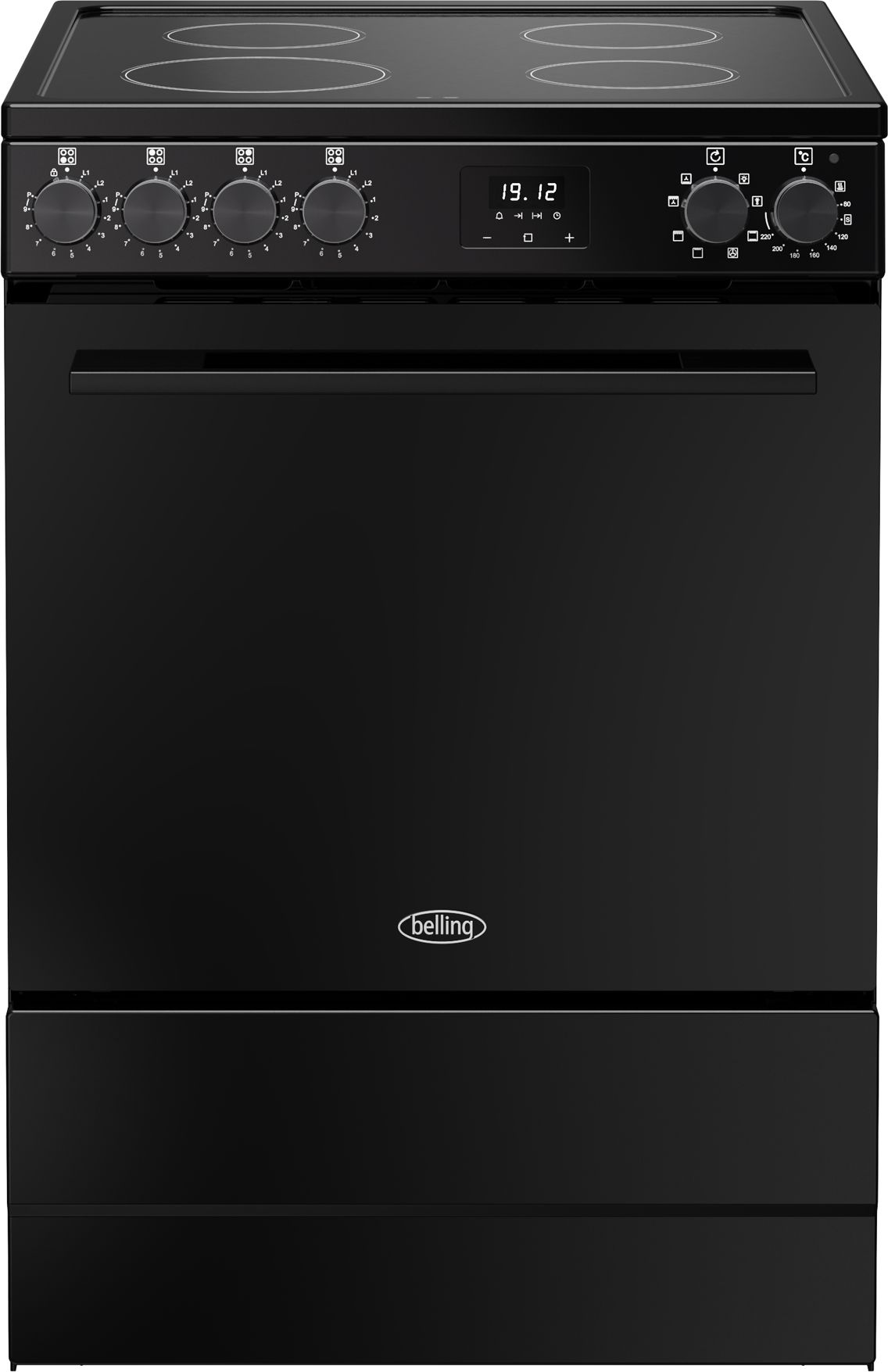 Image of Belling 60cm wide Single Oven BEL FSA VISION SGL 60Ei Electric Cooker with Induction Hob - Black - A Rated, Black