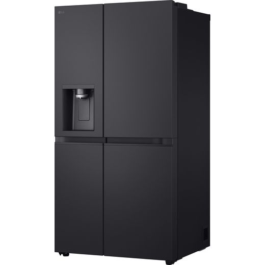 LG NatureFRESH™ American Fridge Freezer - Essence Black Steel - Left perspective shot