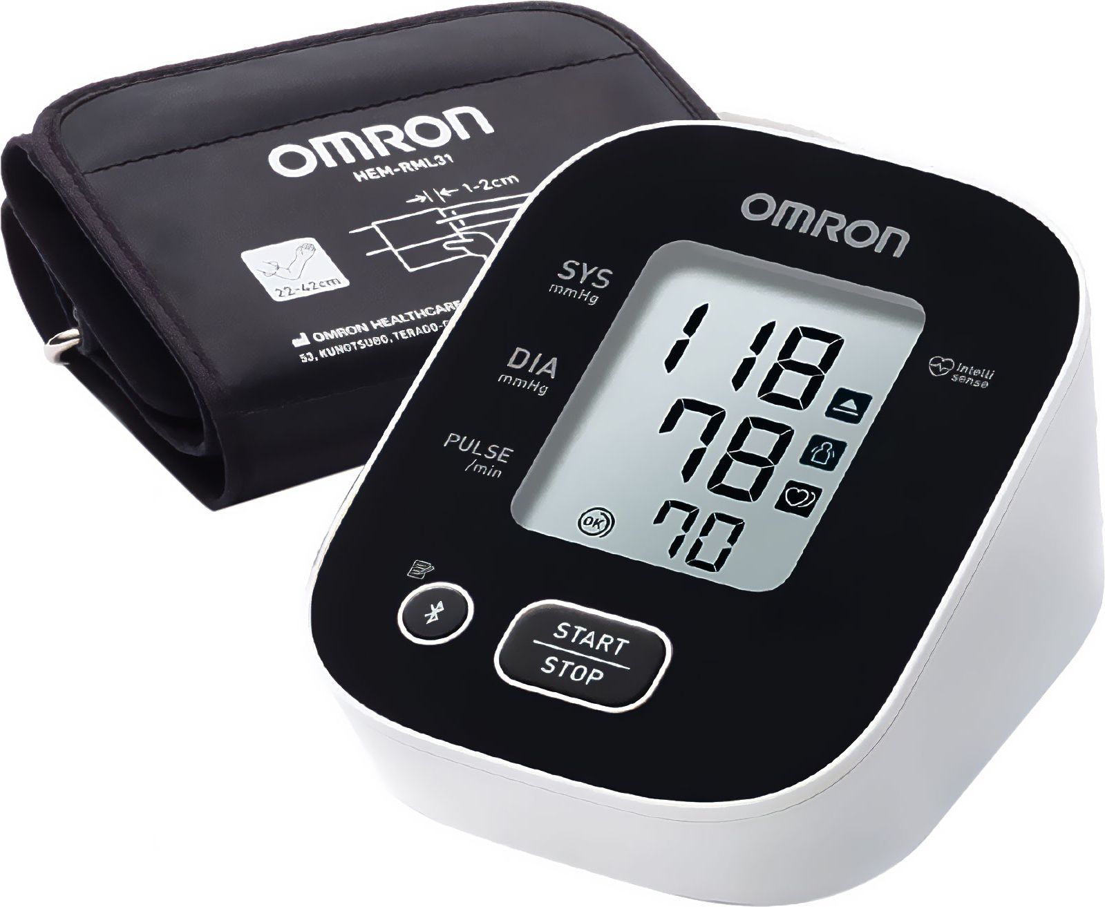Omron M2 Intelli IT+ Blood Pressure Monitor - Upper Arm - Black