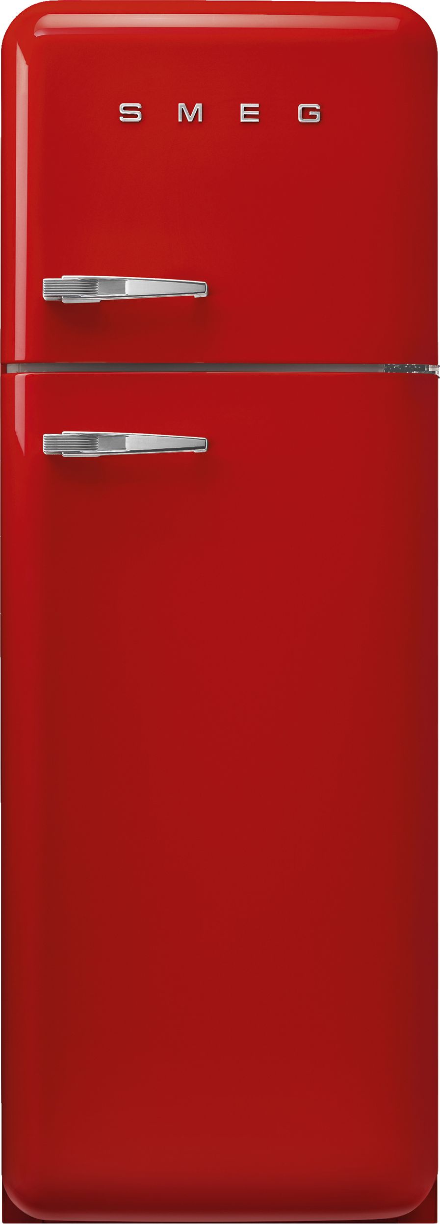 Image of Smeg 50s Style Retro Right Hand Hinge FAB30RRD6UK 172cm 80/20 Fridge Freezer - Red - C Rated, Red