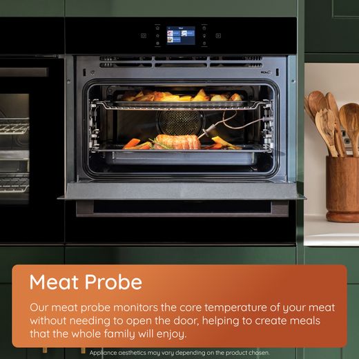 Hotpoint Class 8 HCT9A9PHTSBUK 53 Litre 46cm High, Built In Combination Microwave Oven - Black - Annotation - Meat Probe