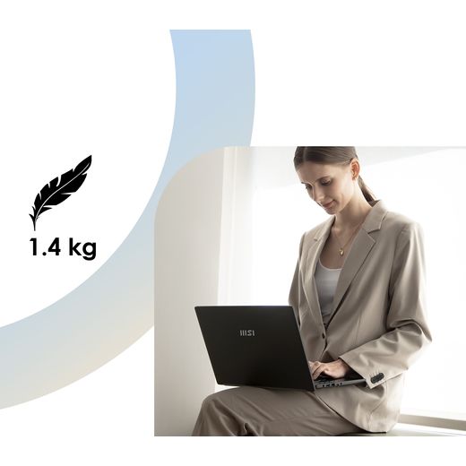 MSI Modern 14 C7M-407UK 14" Laptop - AMD Ryzen™ 5, 512GB SSD, 8 GB RAM - Black - Annotation - Weight