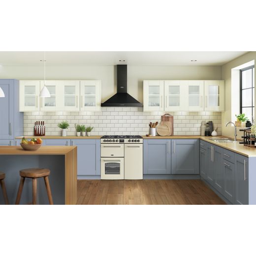 Belling FARMHOUSE 90DF Dual Fuel Range Cooker - Cream - Cooker in kitchen