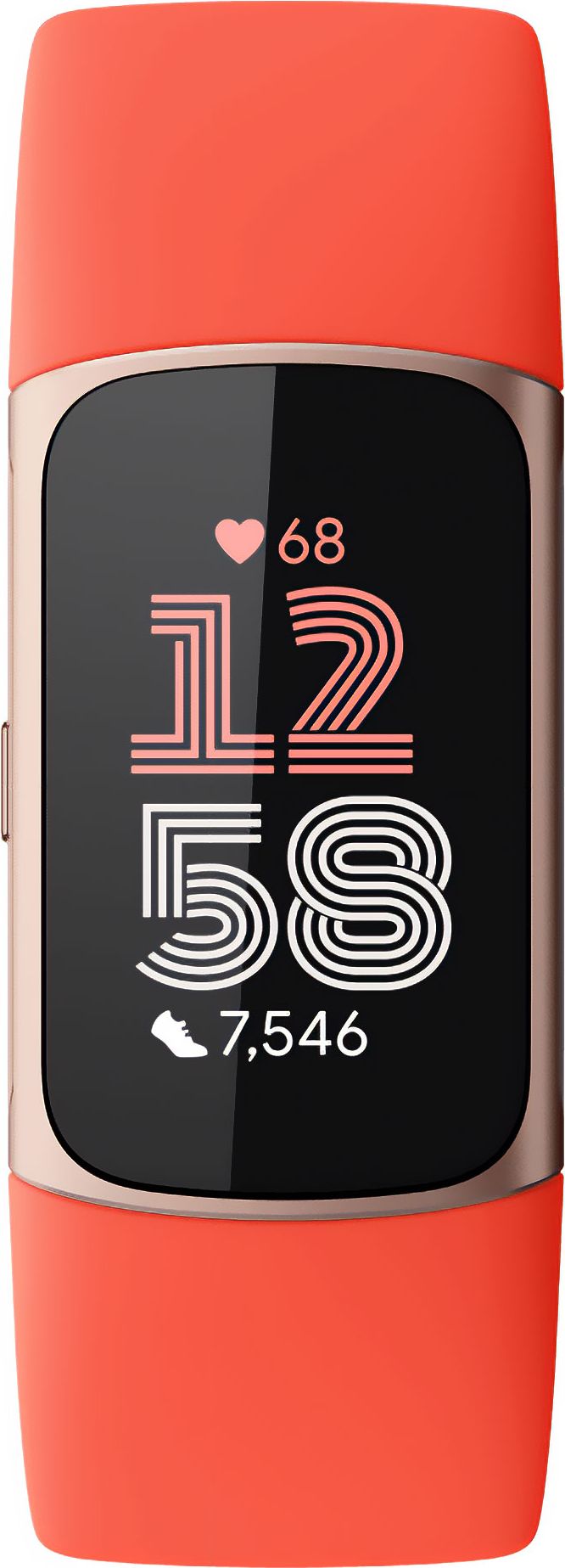 Fitbit Charge 6 Fitness Tracker - Coral - Silicone - AMOLED Display