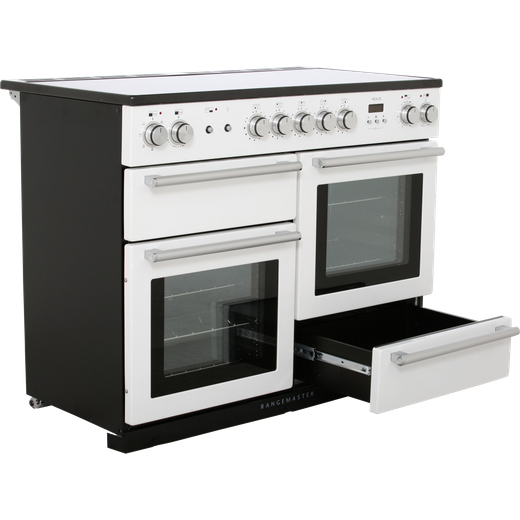 Rangemaster Nexus NEX110EIWH/C 110cm Electric Range Cooker with Induction Hob - White / Chrome