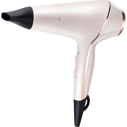 Remington PROluxe Hair Dryer With 3 Accessories - White / Rose Gold - Left perpsective shot